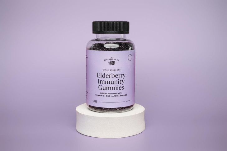 The Elderberry Co. Extra Strength Elderberry Gummies with Vitamins C, D,E