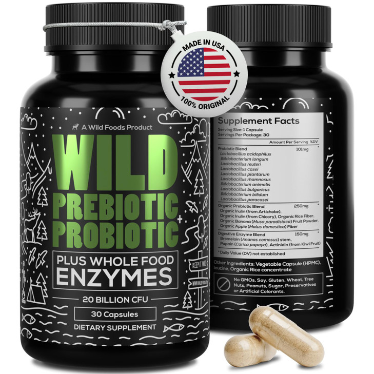 Wild Prebiotics and Probiotics with Digestive Enzymes