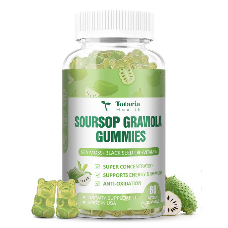 Totaria Sugar Free Soursop Oil Graviola Sea Moss Gummies