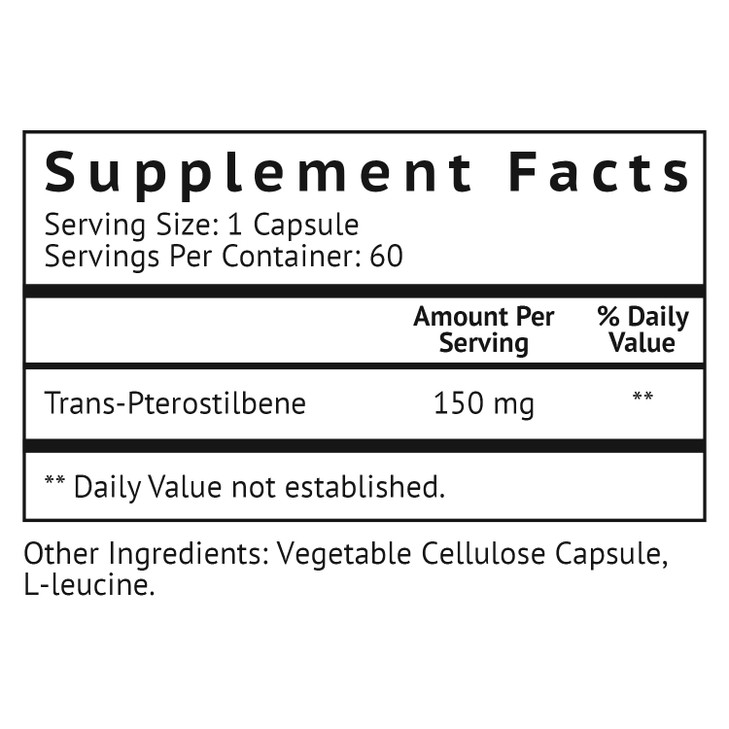 VitaMonk Pterostilbene 150mg Capsules No Artificial Fillers