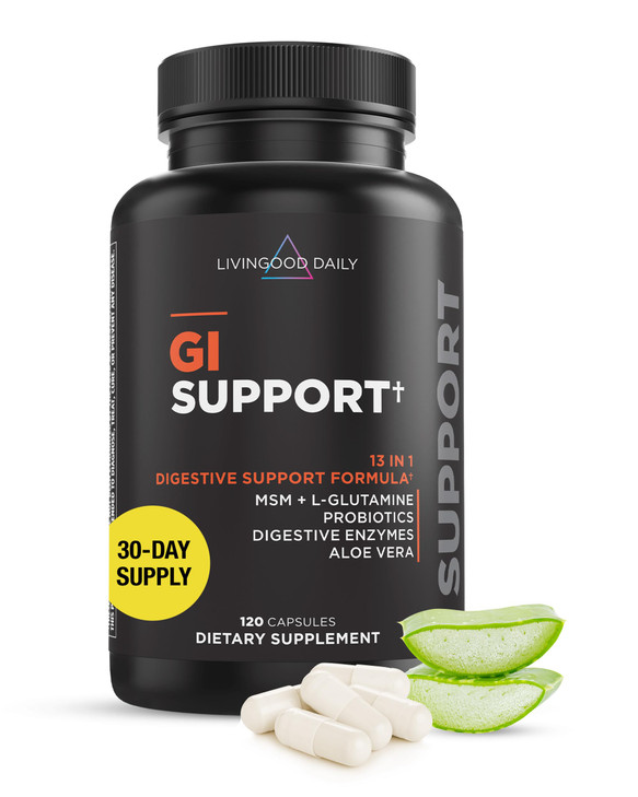 Livingood Daily Gut Cleanse Detox Supplement, 13-in-1 GI Support with L