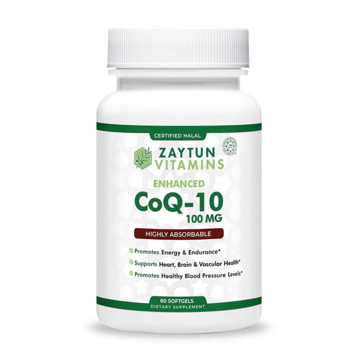 Zaytun Halal CoQ10 Highly Absorbable, One Per Day, Supports Heart Health Support