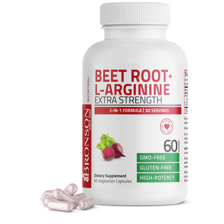 Bronson Beet Root + L-Arginine Nitric Oxide Production