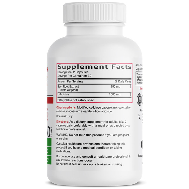Bronson Beet Root + L-Arginine Nitric Oxide Production