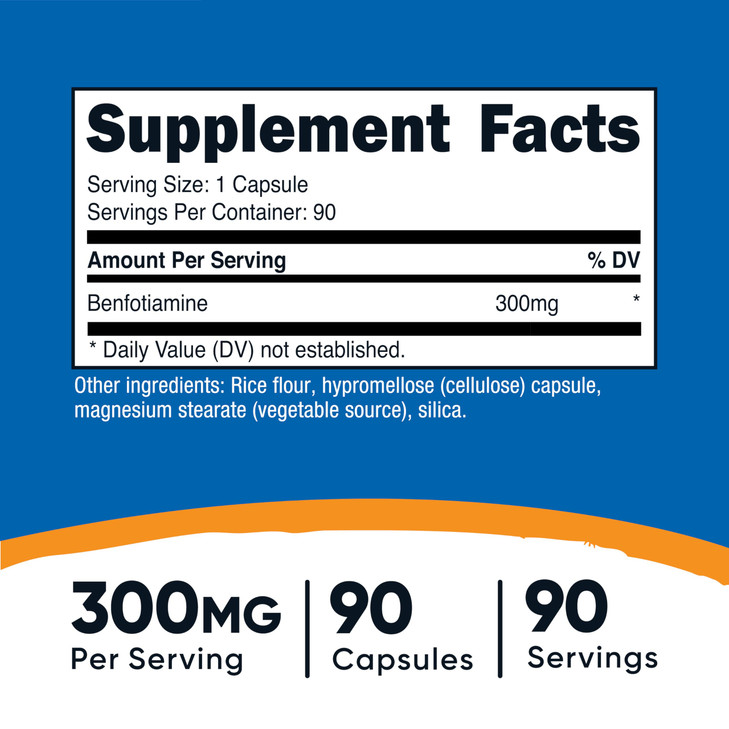 Nutricost Benfotiamine 300mg, 90 Capsules