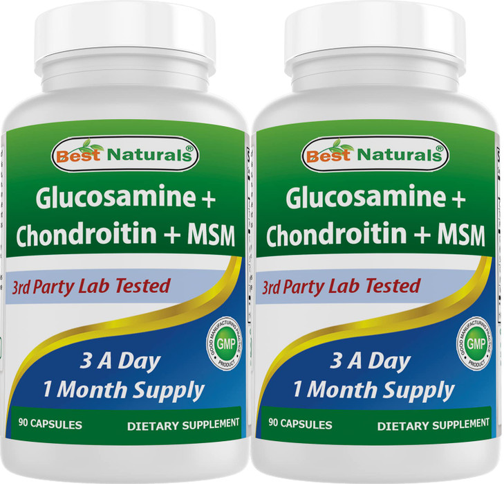 Best Naturals, Glucosamine Chondroitin MSM Supplements, 2600 mg per Serving, 90