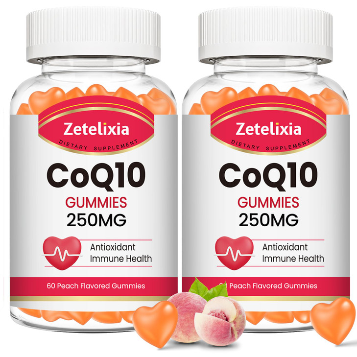 Zetelixia CoQ10 Gummies, 5X Better Absorption Coenzyme Q10 for Cellular Energy