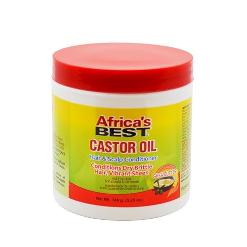 Africa's Best Castor Oil Hair & Scalp Conditioner, Lightweight Formula, Conditions and Moisturizes Scalp, Fortifies your Hair, For All Hair Types & S