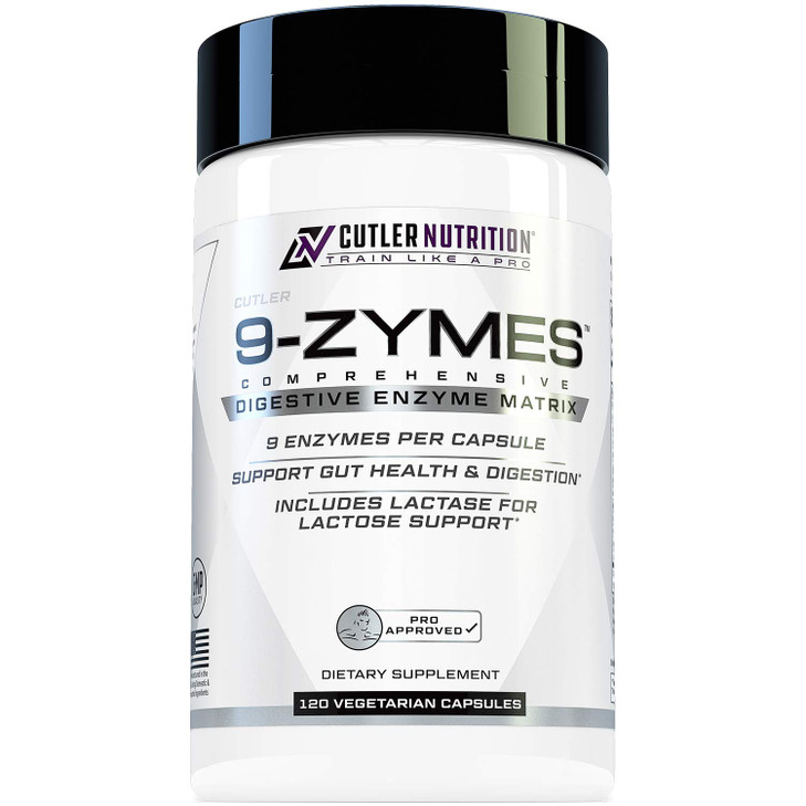 Cutler Nutrition 9-Zymes Digestive Enzyme Supplement: Contains Bromelain