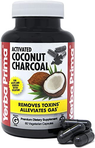 Yerba Prima Activated Coconut Charcoal, 60 Capsules