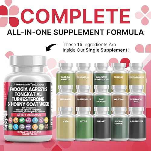 Clean Nutraceuticals Fadogia Agrestis Tongkat Ali Turkesterone Supplement