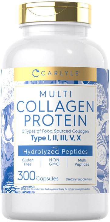 Carlyle Multi Collagen Protein Capsules 2000mg - 300 Count