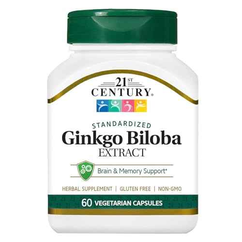21st Century Ginkgo Biloba Extract Veg Capsules, 60 Count