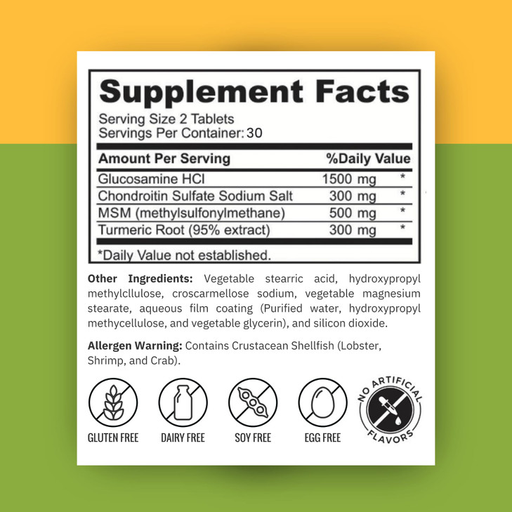 Zaytun Halal Joint Support with Turmeric + Glucosamine, Promotes Joint Health