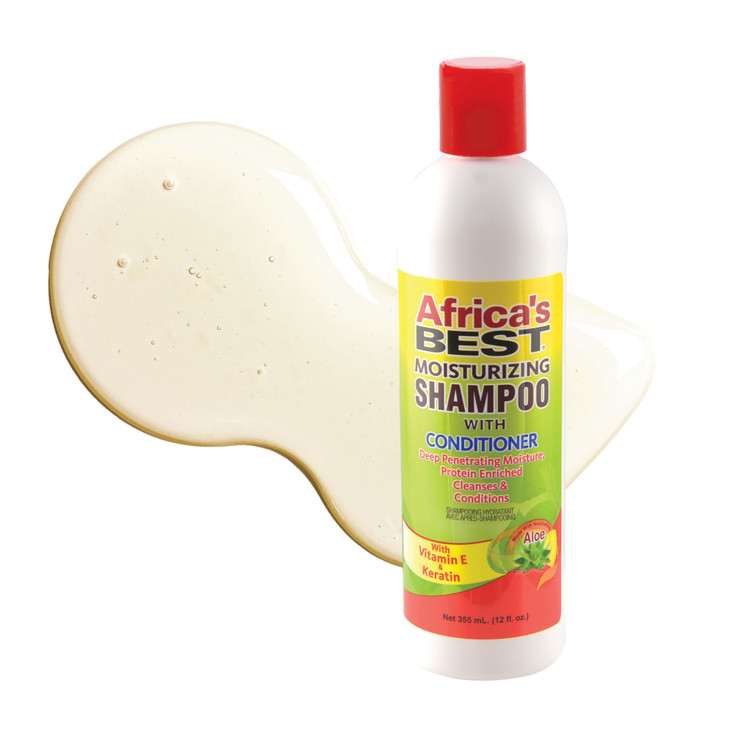 Africa's Best Moisturizing Shampoo With Conditioner, 12 Oz,Green,1-108-12-1200