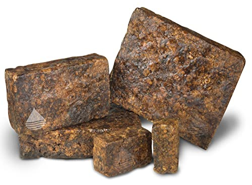 Aroma Depot Raw African Black Soap 8oz 100% Raw Natural soap for Acne, Eczema