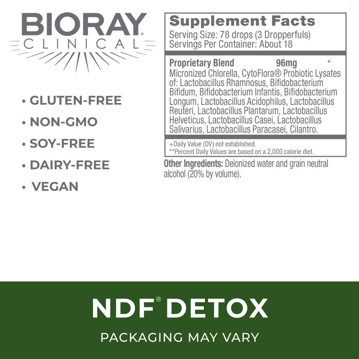 BIORAY NDF - 1 fl oz - Non-GMO, Vegetarian, Gluten Free - Approx. 18 Servings