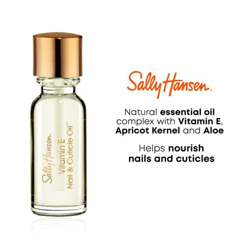 Sally Hansen Nail Treatment Vitamin E Nail & Cuticle Oil | Enriched with Natural Essential Oils & Vitamin E | Deeply Nourishes & Conditions Dry Nail