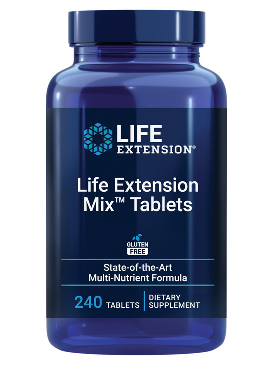Life Extension Mix Tablets, high-Potency, Advanced Vitamin, Mineral, Fruit &