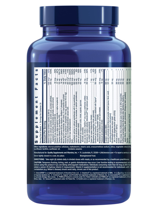 Life Extension Mix Tablets, high-Potency, Advanced Vitamin, Mineral, Fruit &