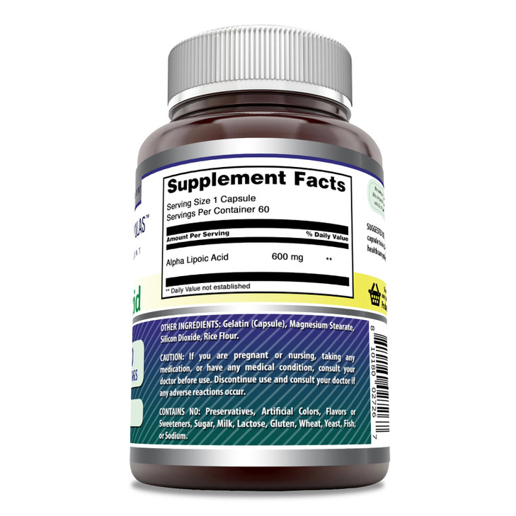 Amazing Formulas Alpha Lipoic Acid - 600 Mg Per Serving Supplement