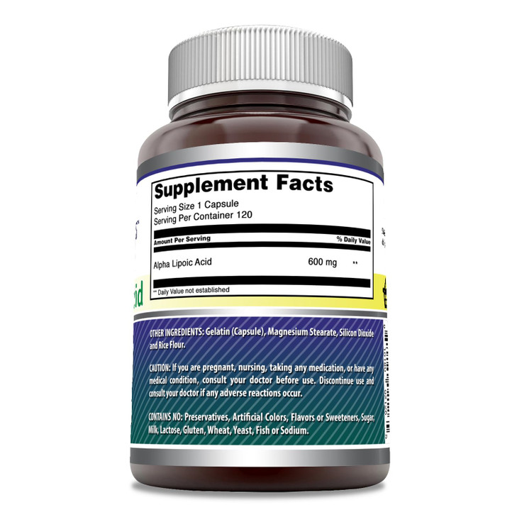Amazing Formulas Alpha Lipoic Acid - 600 Mg Per Serving Supplement