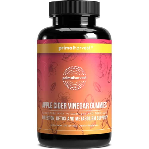 Primal Harvest ACV Gummies, 60 Sugar Free Apple Cider Gummies Beetroot