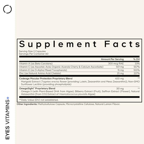Codeage Eyes Vitamins - AREDS 2 Based Formula Supplement