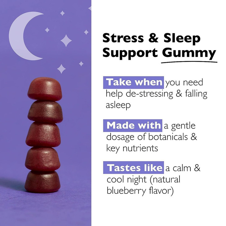 Bach RESCUE PLUS Sleep & Stress Support Gummies, Nighttime Dietary Supplement