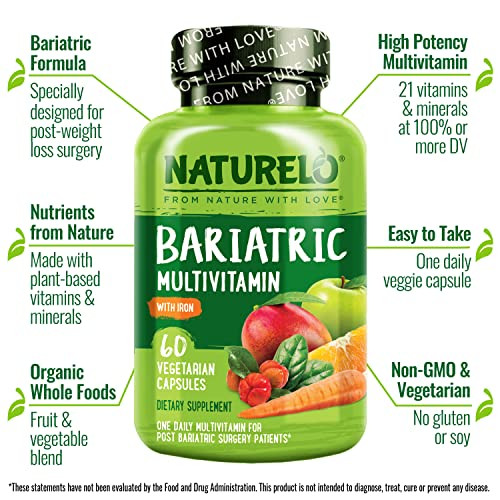 NATURELO Bariatric Multivitamin - One Daily with Iron
