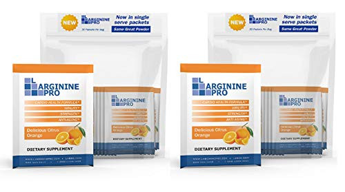 L-ARGININE PRO Supplement Powder - 60 Packets Single Serve Travel Size