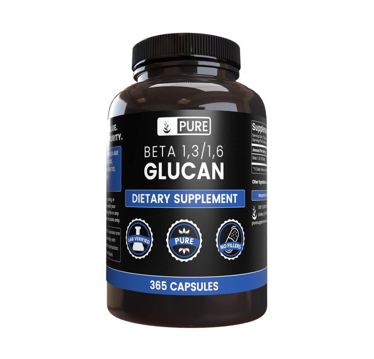 PURE ORIGINAL INGREDIENTS Beta Glucan 1,3/1,6, (365 Capsules) No Magnesium Or