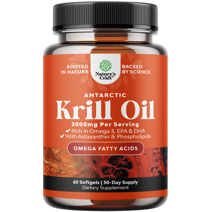 Antarctic Krill Oil 2000mg Softgels Per Serving