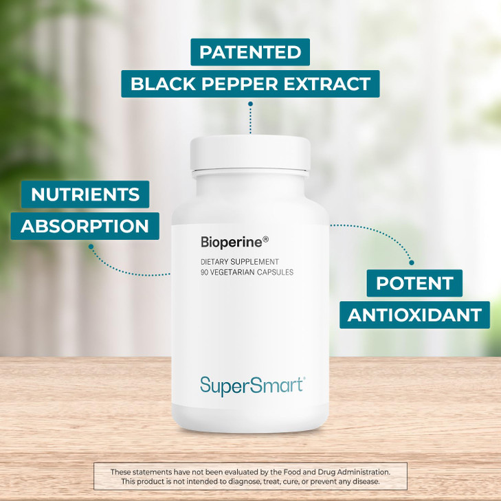 Supersmart - Bioperine 30 mg Per Day - Natural Black Pepper Extract 95% Piperine
