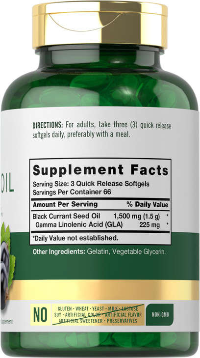 Carlyle Black Currant Oil Softgels - 1500mg - 200 Count