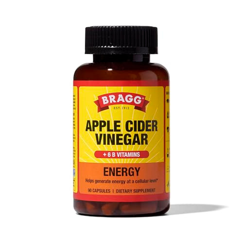 Bragg Energy Apple Cider Vinegar Capsules with B-12 Vitamins