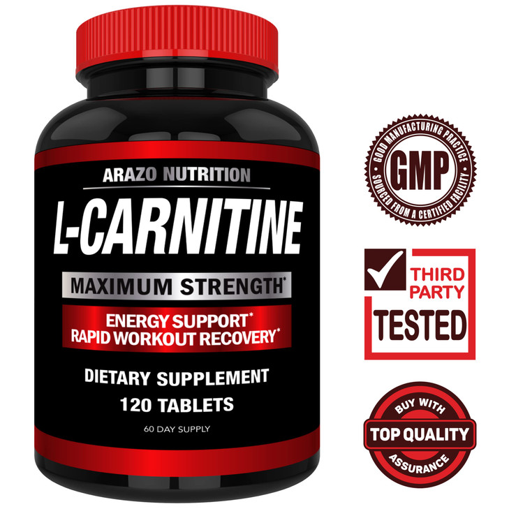Super Strength L-Carnitine 1000mg Servings Plus Calcium for Boosted Metabolism