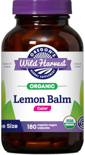 Oregon's Wild Harvest Certified Organic Lemon Balm Herbal Supplement 1125 MGS