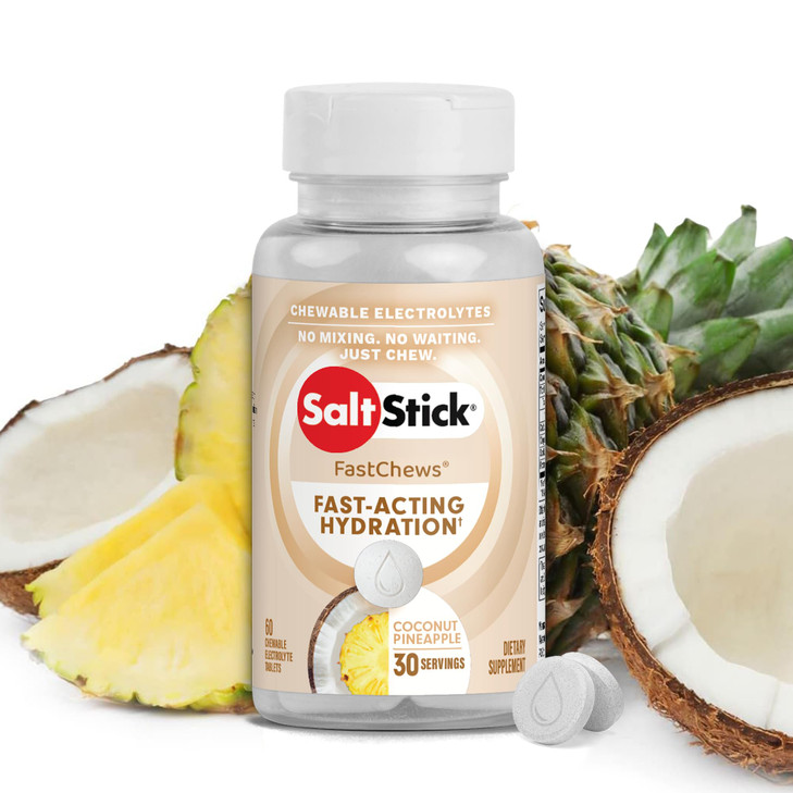 SaltStick Electrolyte FastChews - 60 Coconut Pineapple Chewable Tablets