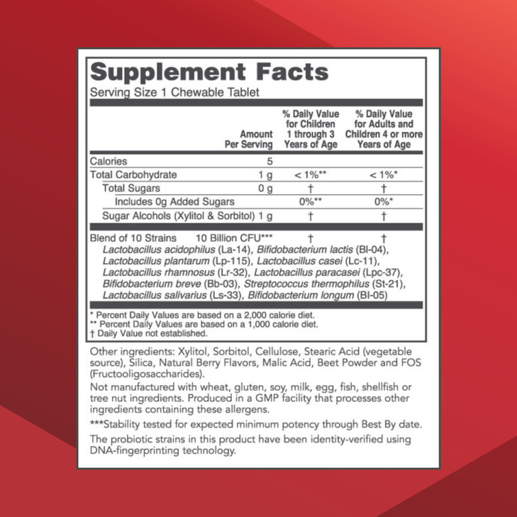 Protocol Chewable Protodophilus - 10 Billion CFU Probiotic