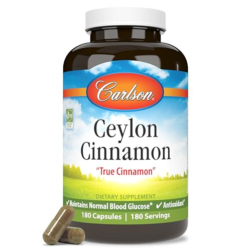 Carlson - Ceylon Cinnamon, Cinnamon Supplements, 500 mg,