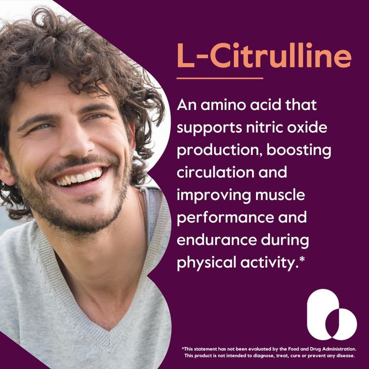 BESTVITE L-Citrulline 750mg per Capsule (120 Vegetarian Capsules)