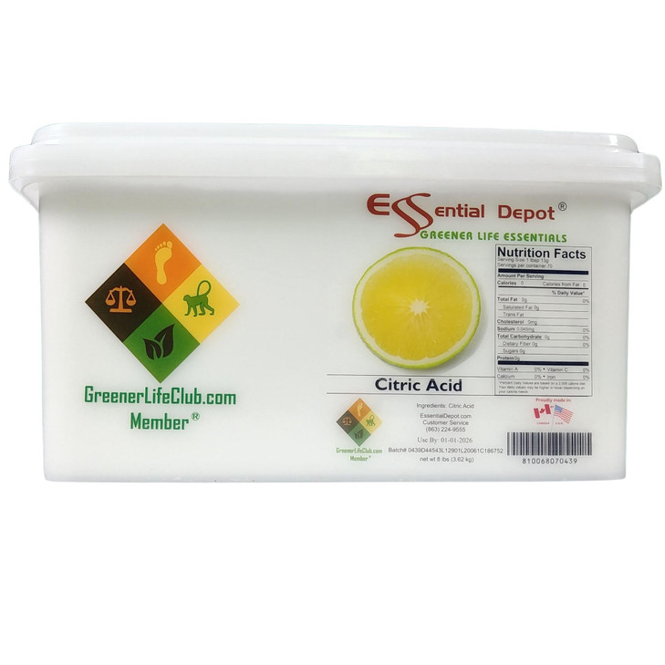 Essential Depot Citric Acid - 8 lbs - Anhydrous