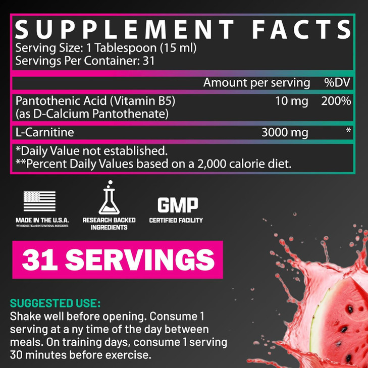 Nutrex Research Liquid Carnitine 3000 - (Strawberry Watermelon)