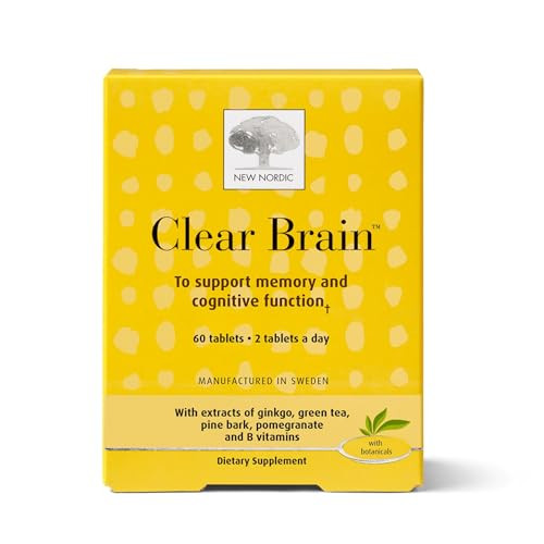 New Nordic Clear Brain Tablets, Supports Normal Cognitive Health and Memory