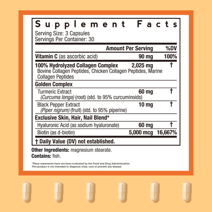 Doctor's Recipes Multi Collagen Peptides with Golden Turmeric, Vitamin C