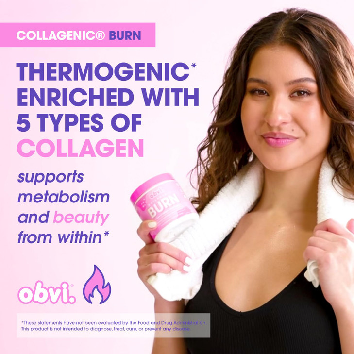 Obvi Collagenic Burn - Collagen Peptide Supplement with Green Tea Extract