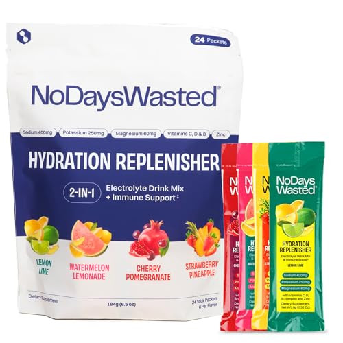 No Days Wasted Hydration Replenisher Electrolyte Replacement Stick Packets