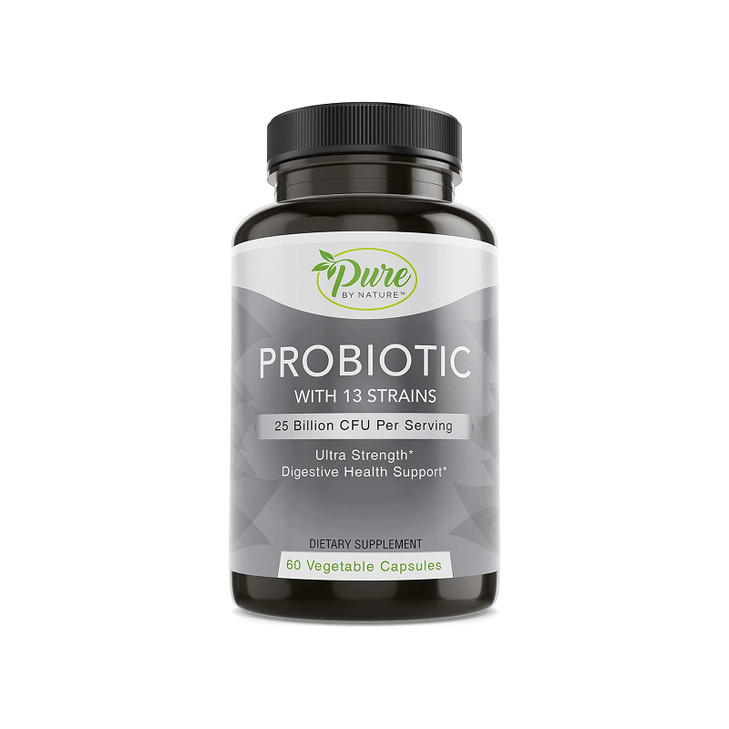 Pure By Nature Probiotics for Women & Men, 13 Strains with 25 Billion CFU