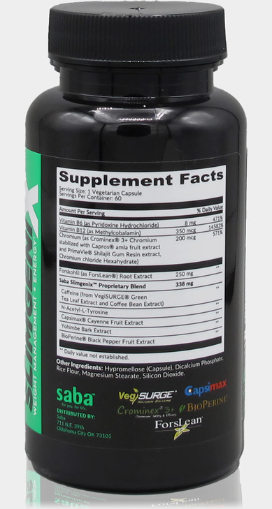 Saba SlimGenix -Energy, Weight Management, Appetite Control, Focus, Fat Burner